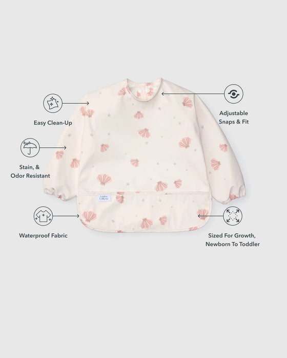 Long Sleeve Bib - Seashells