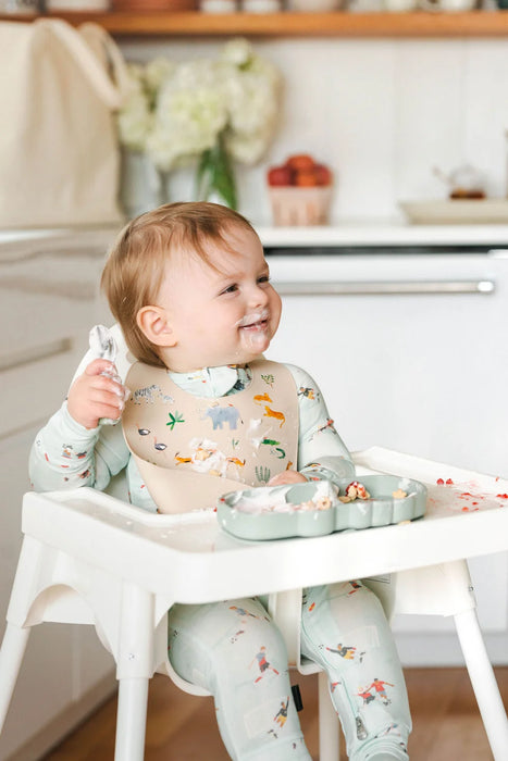 Silcone Bib Printed - Safari Jungle