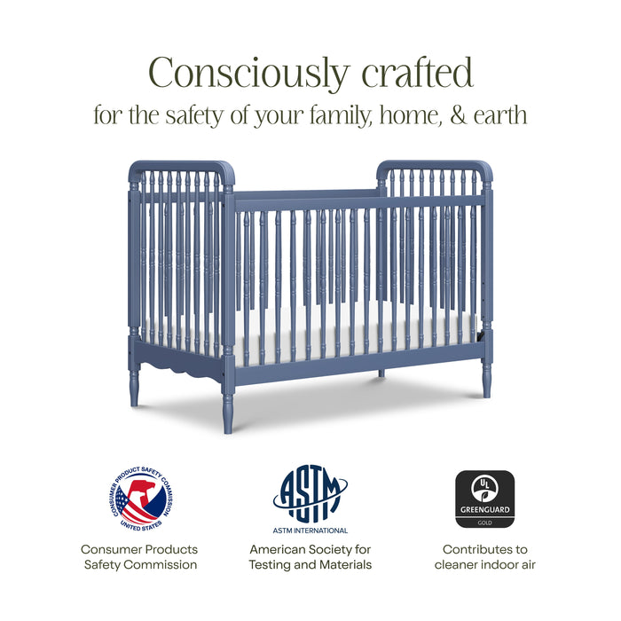 Namesake Liberty 3-in-1 Convertible Spindle Crib with Toddler Bed Conversion Kit