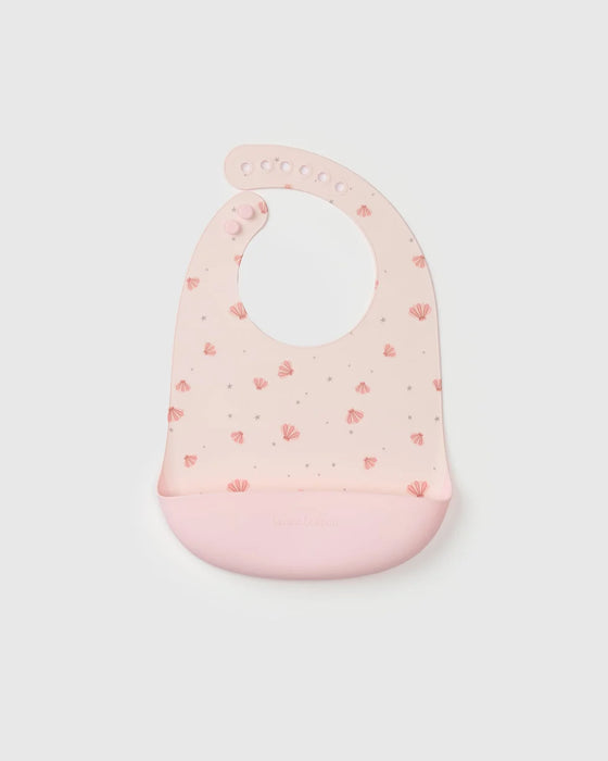 Silcone Bib Printed - Seashells