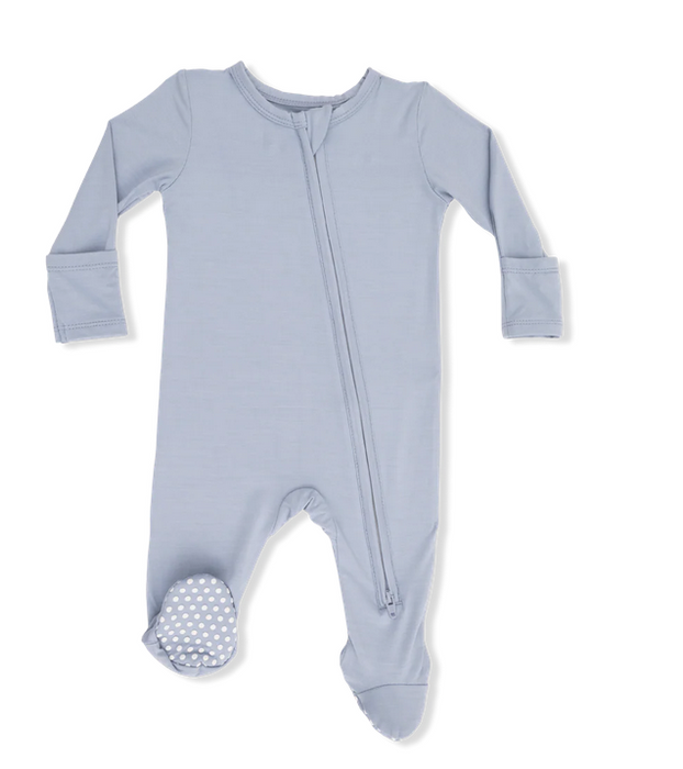 Niagra Blue 2 Way Zipper Footie