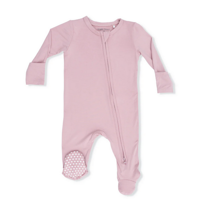Peach Pink 2 Way Zipper Footie