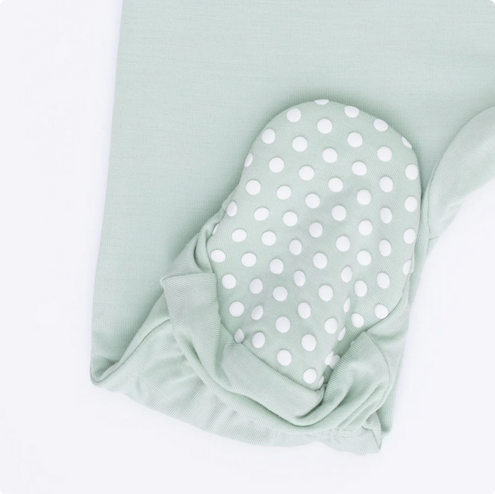 Cameo Green 2 Way Zipper Footie