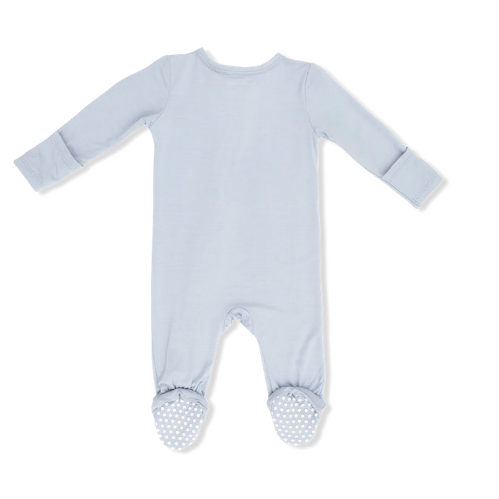 Plein Air Blue 2 Way Zipper Footie