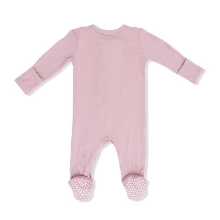 Peach Pink 2 Way Zipper Footie