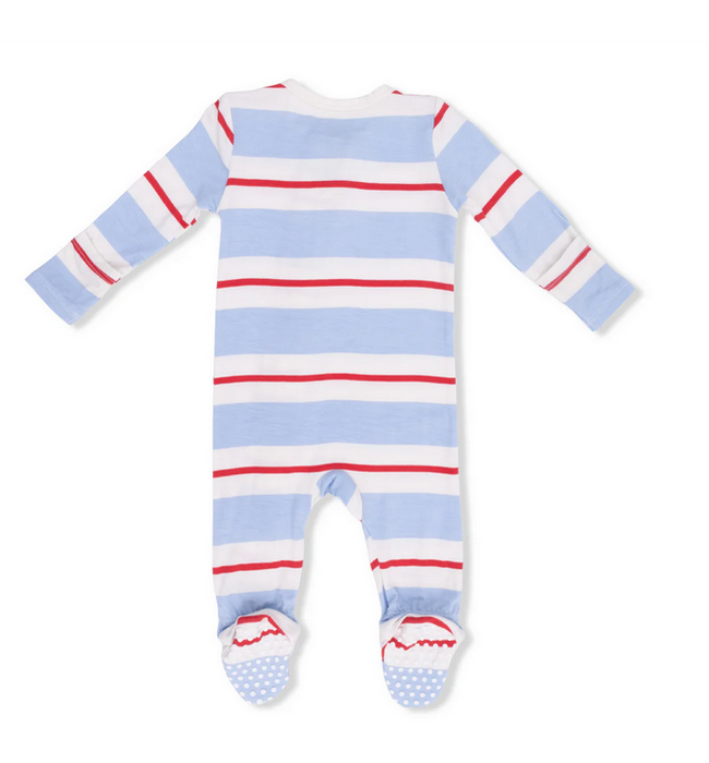 Preppy Rugby 2 Way Zipper Footie