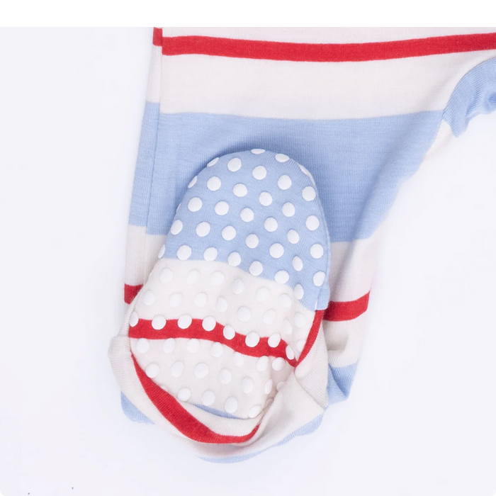 Preppy Rugby 2 Way Zipper Footie
