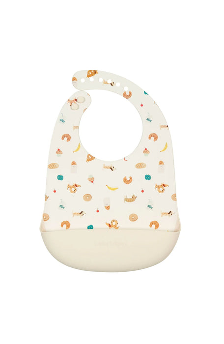 Silcone Bib Printed - French Breakfast