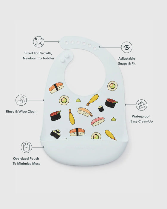 Silcone Bib Printed - Sushi