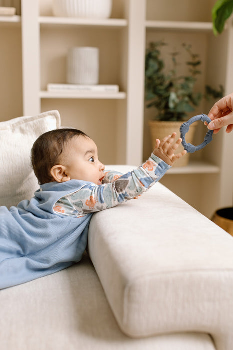 Wild Teething Ring Set - Blue Fog