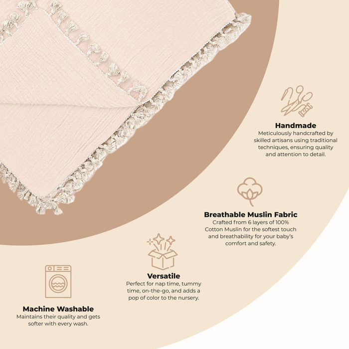 Crane Baby - 6 Layer Muslin Blanket Desert
