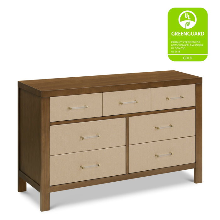 Eloise 7 Drawer Assembled Dresser White Driftwood and Performance Pearl Eco-Weave Eloise 7 Drawer Assembled Dresser White Driftwood and Performance Pearl Eco-Weave