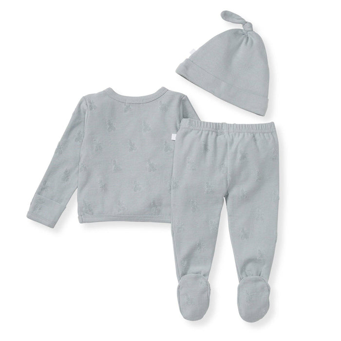 Burt's Bees Baby - Organic Raised Terry Bee Take Me Home 3 Piece Set - Quarry
