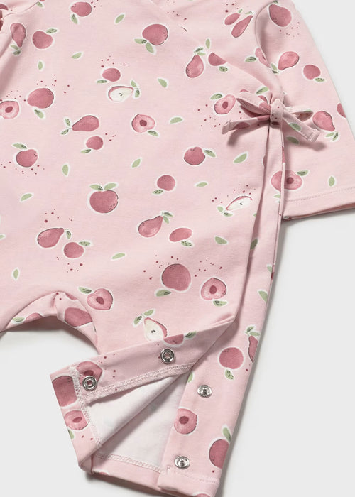 Pink Apple Kimono Style Onesie