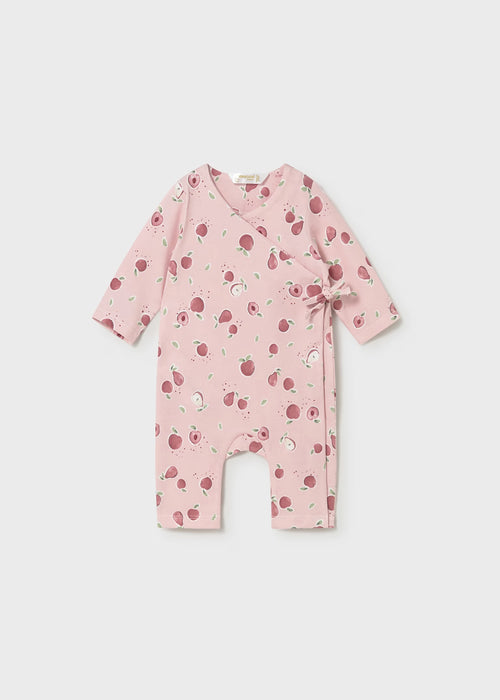 Pink Apple Kimono Style Onesie