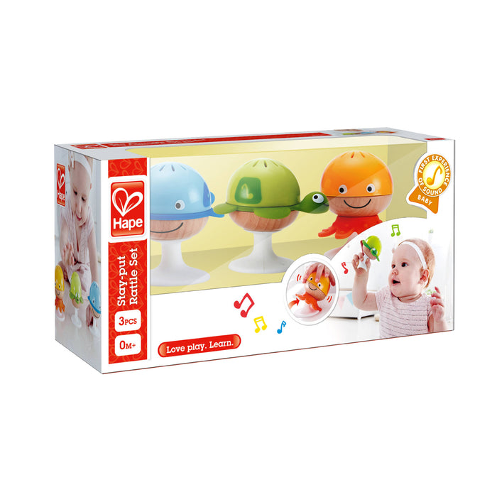Hape Toys - Sea Animals Rattle Set - Octopus, Turtle & Whale Toys