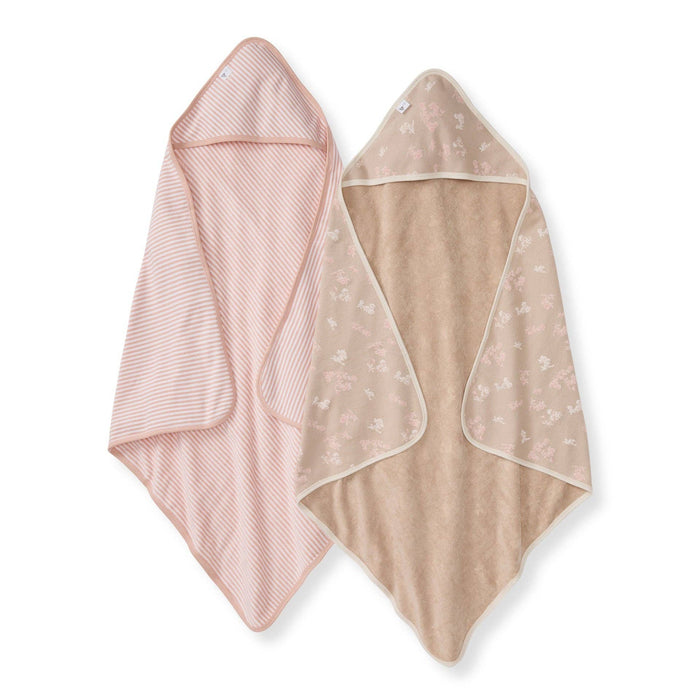 Burt's Bees Baby - Whimsical Floral Organic Knit Terry Towels Set of 2: Hummus / One Size