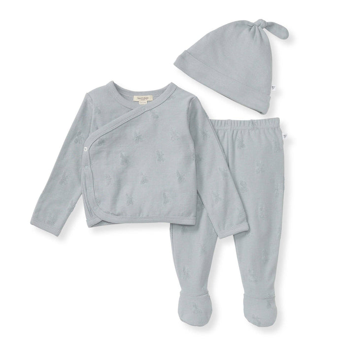 Burt's Bees Baby - Organic Raised Terry Bee Take Me Home 3 Piece Set - Quarry