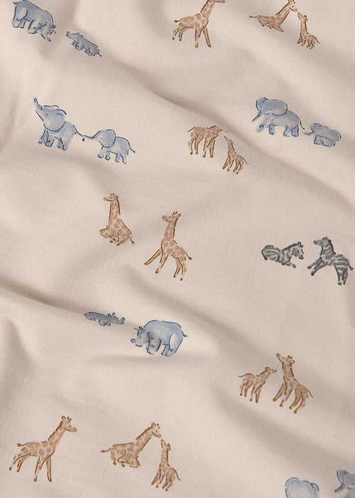 Blue Safari Animals Baby Blanket