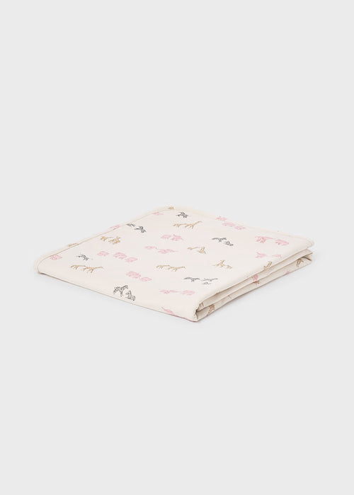 Pink Safari Animals Baby Blanket