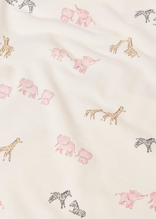 Pink Safari Animals Baby Blanket