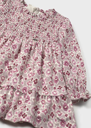 Ruffled Velvet Quartz Dress