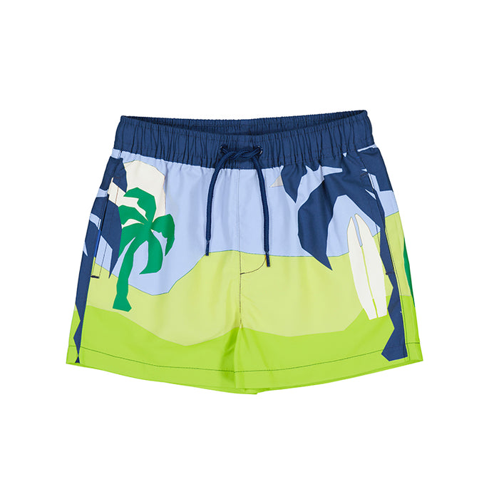 Mayoral Blue & Green Palm Swim Shorts