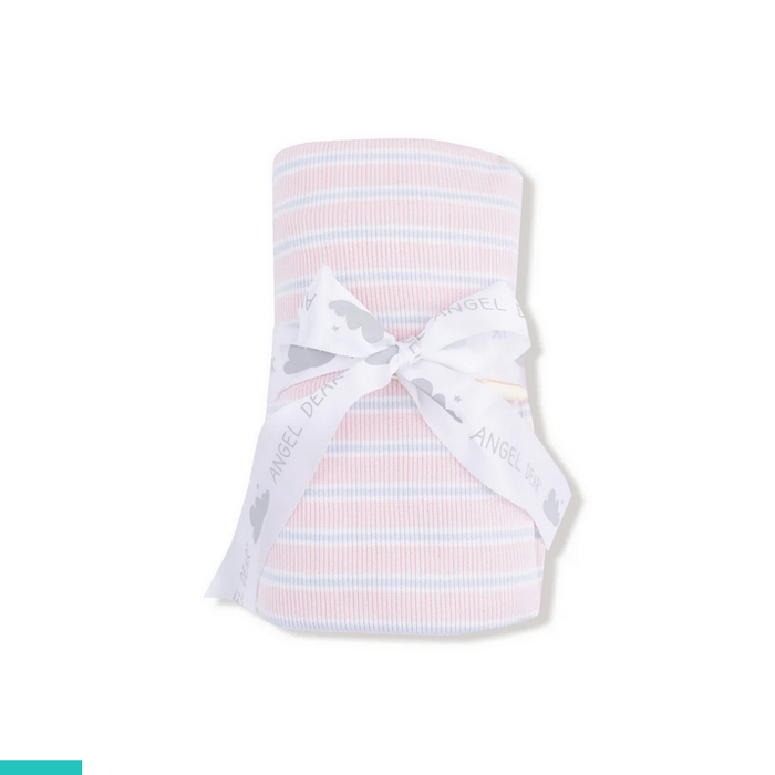 Pink and Blue Stripe Swaddle