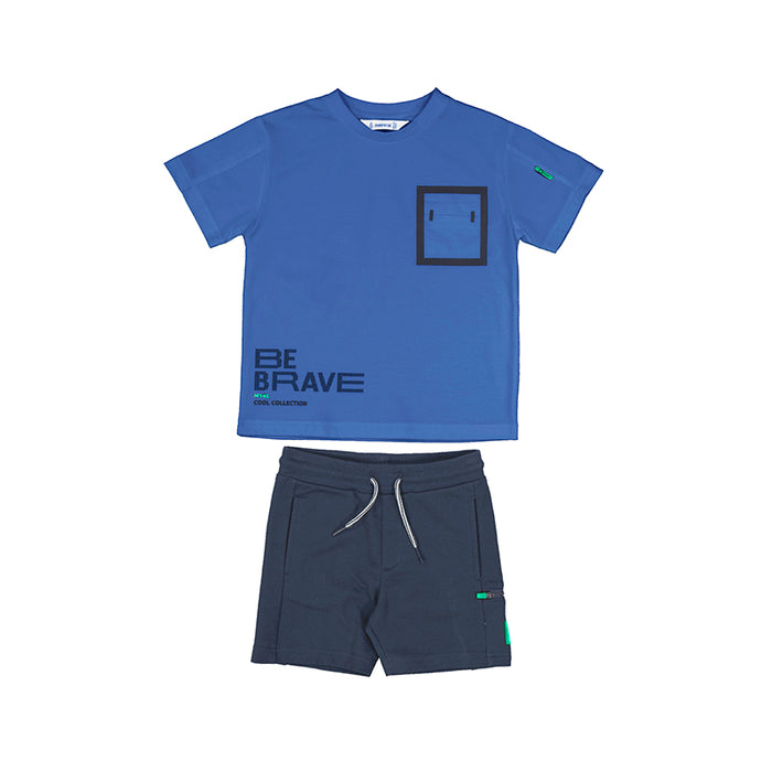 Mayoral Riviera Blue T-shirt & Shorts Set