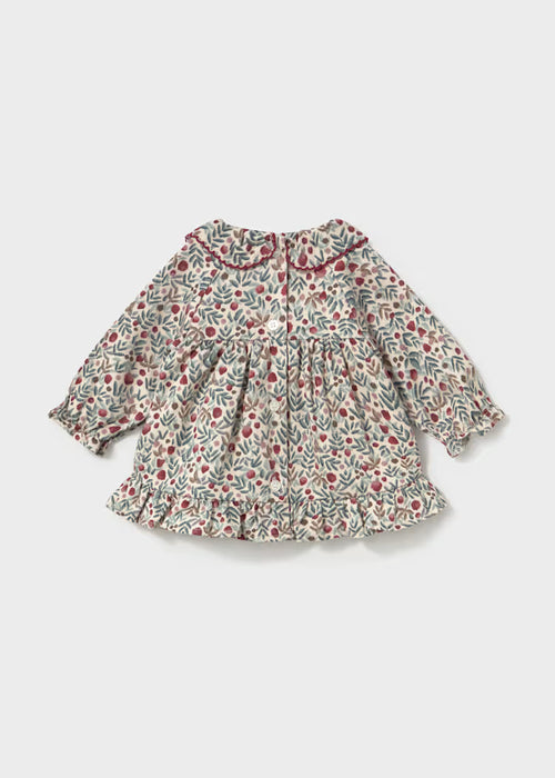 Berry Woven Collared Dress