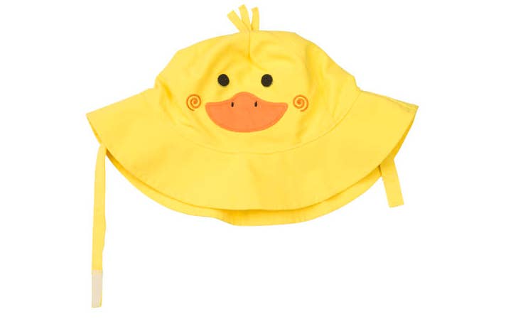 ZOOCCHINI - UPF50+ Baby Sun Hat - Puddles the Duck: L