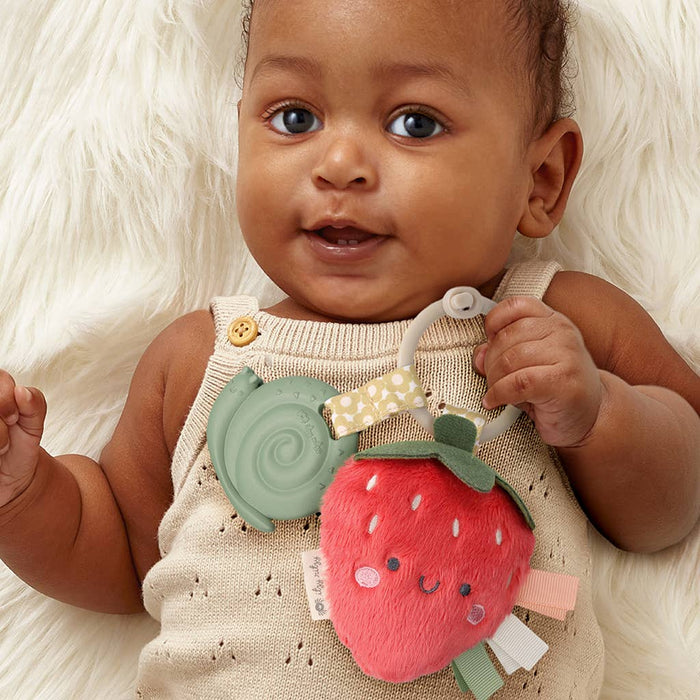 Itzy Ritzy - Itzy Pal™ Plush + Teether: Strawberry