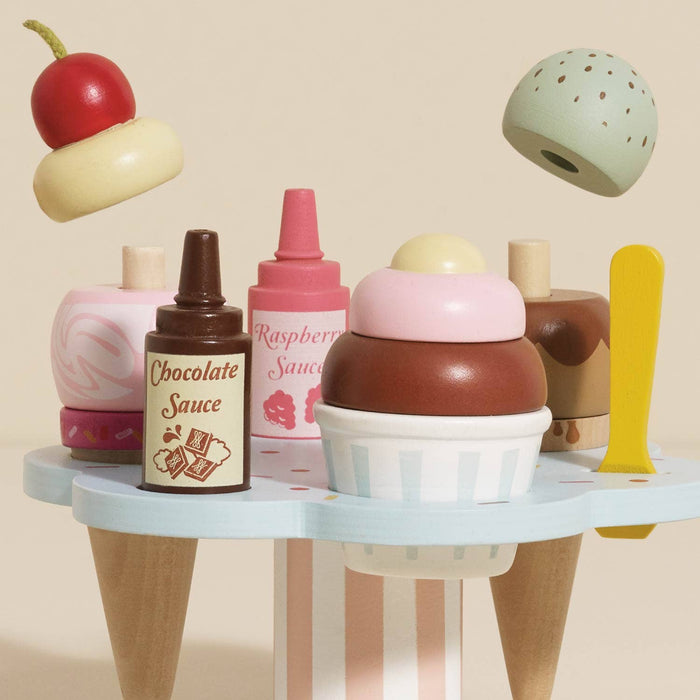 Le Toy Van, Inc. - Wooden Ice Cream Stand & Toppings
