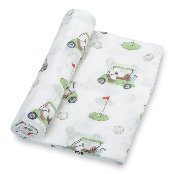 LollyBanks - Golf A Round Baby Muslin Swaddle Blanket