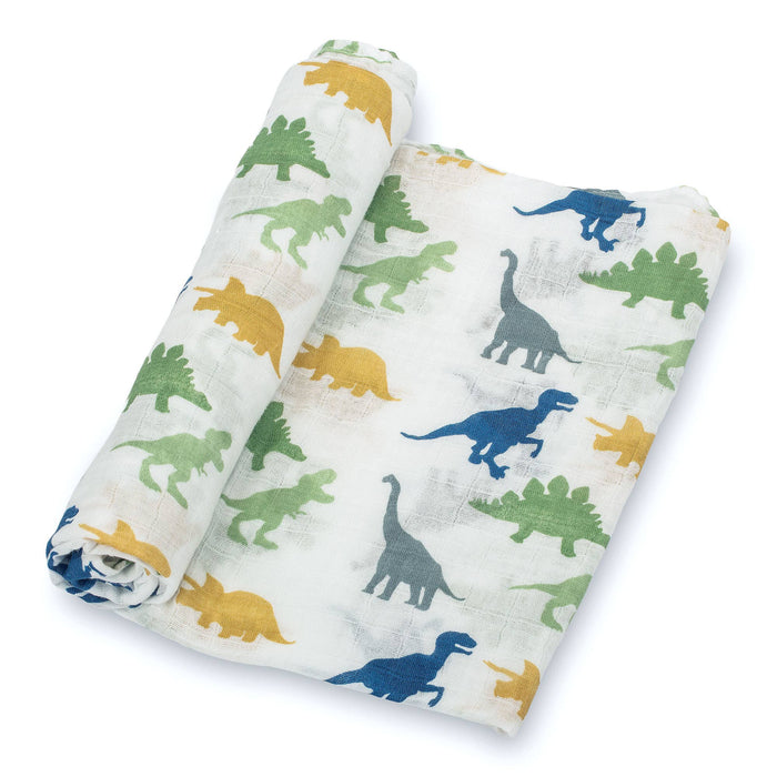 LollyBanks - Rawr-Some Baby Muslin Swaddle Blanket
