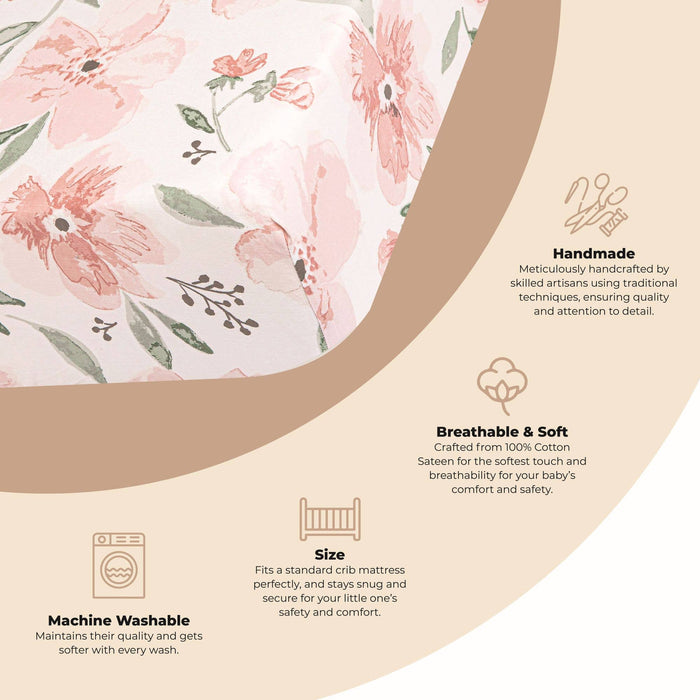 Parker Crib Sheet (Floral)