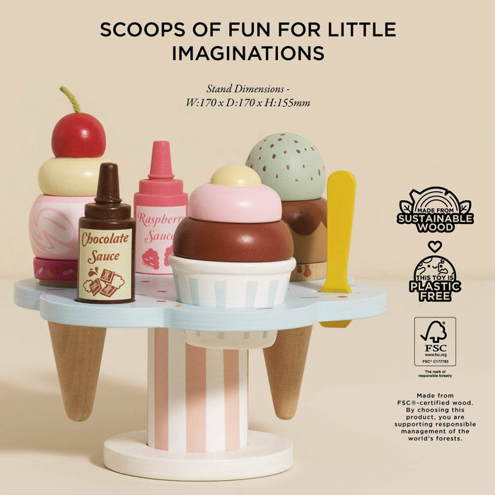 Le Toy Van, Inc. - Wooden Ice Cream Stand & Toppings