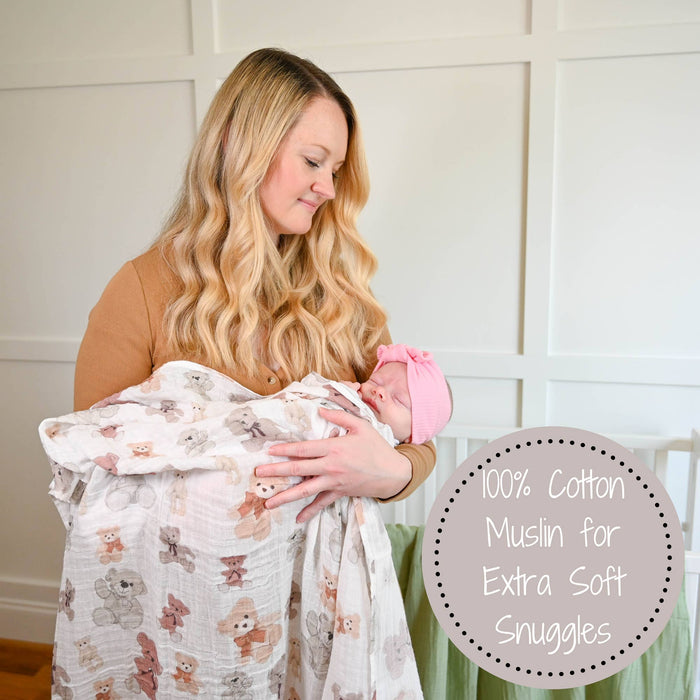 Bear Hugs Baby Swaddle Blanket