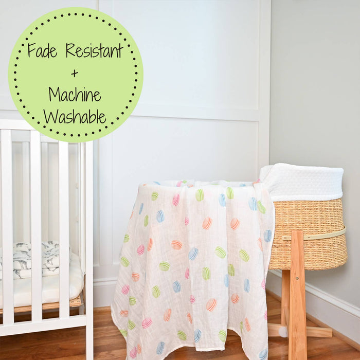 LollyBanks - Le Macaron Baby Muslin Swaddle Blanket