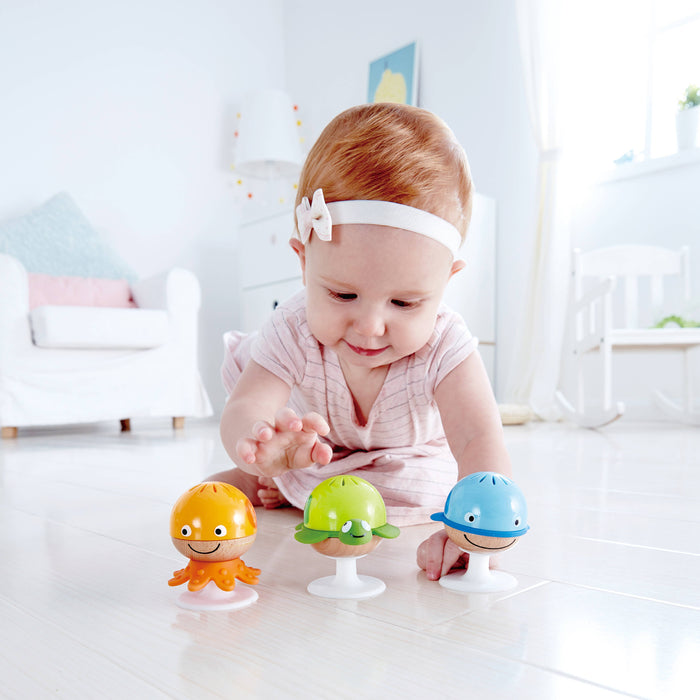 Hape Toys - Sea Animals Rattle Set - Octopus, Turtle & Whale Toys