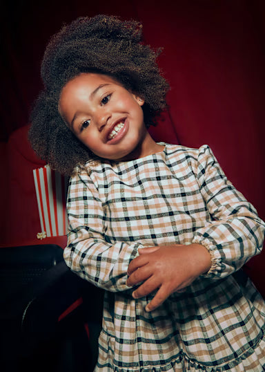 Plaid Dress with Bow Details