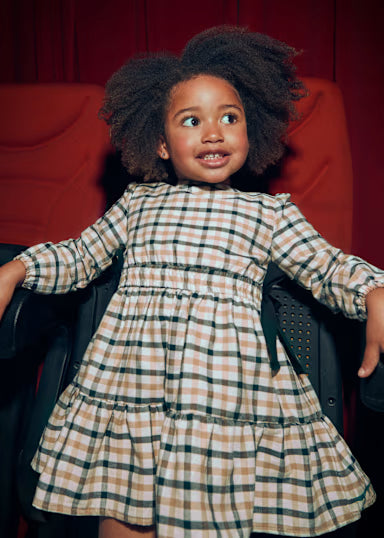 Plaid Dress with Bow Details