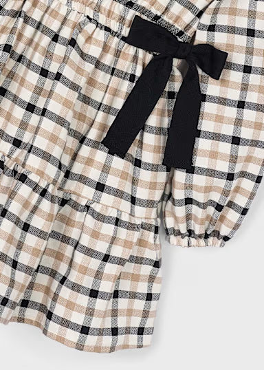 Plaid Dress with Bow Details