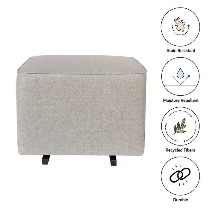 Babyletto Kiwi Gliding Ottoman in Eco-Performance Fabric | Water Repellent & Stain Resistant