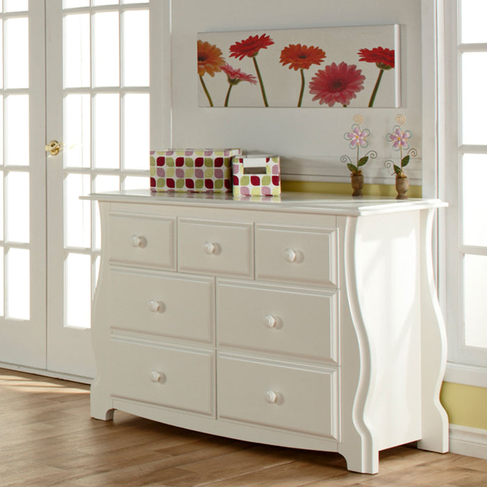 Pali Bergamo Forever Crib & Double Dresser Set- White