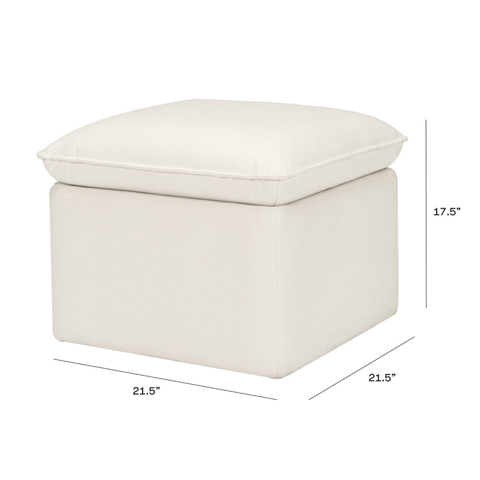 Babyletto Cali Storage Ottoman in Eco-Performance Fabric | Water Repellent & Stain Resistant