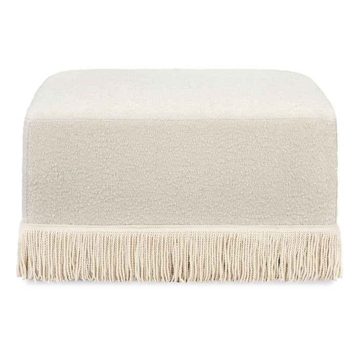 Namesake Crawford Gliding Ottoman | Boucle with Tassel Fringe