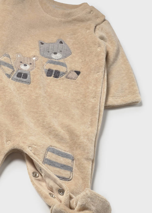 Tan Velour Onsie