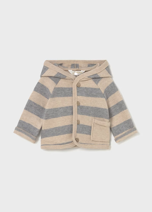 Gray and Tan Striped 3-Piece Tracksuit