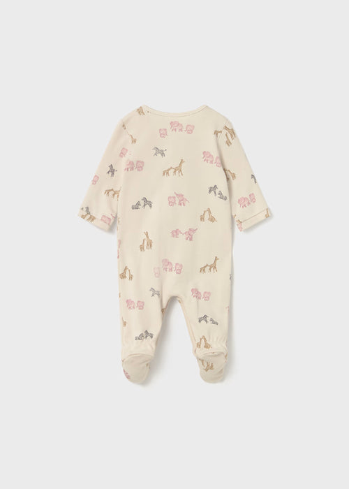 Pink Safari Animal Print Footie